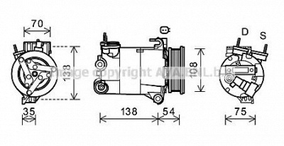 AVA QUALITY COOLING fdk478 -  Компрессор, кондиционер